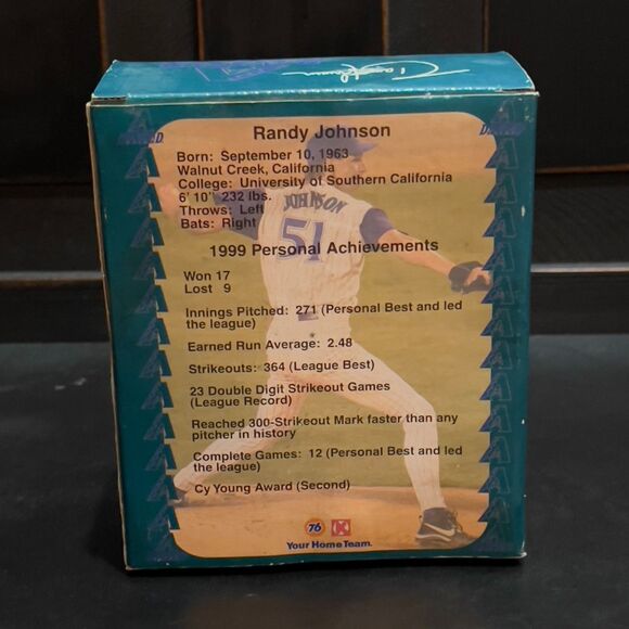 NEW IN BOX! Vintage 90s Hartland Cy Young Award Randy Johnson #51 Figure 4 of 4 - Picture 5 of 9